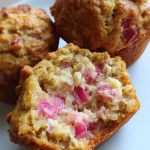 Rhubarb Muffins with Greek Yogurt