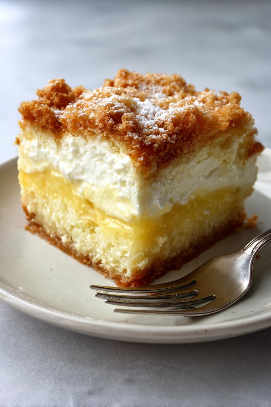 4 ingredient lemon cream cheese dump cake - detail 1