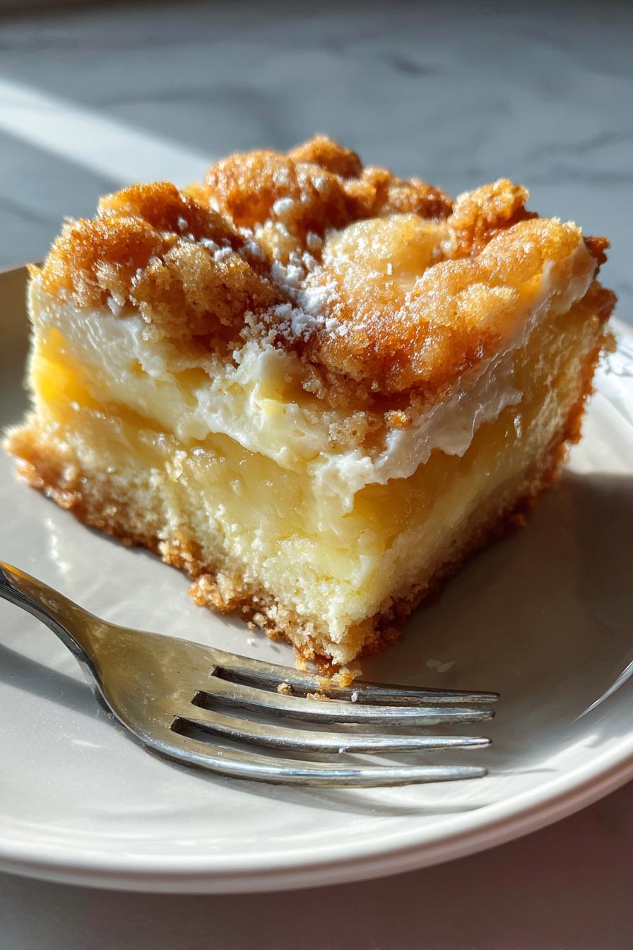 4 ingredient lemon cream cheese dump cake - detail 2