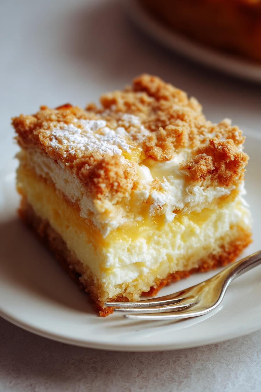 4 ingredient lemon cream cheese dump cake