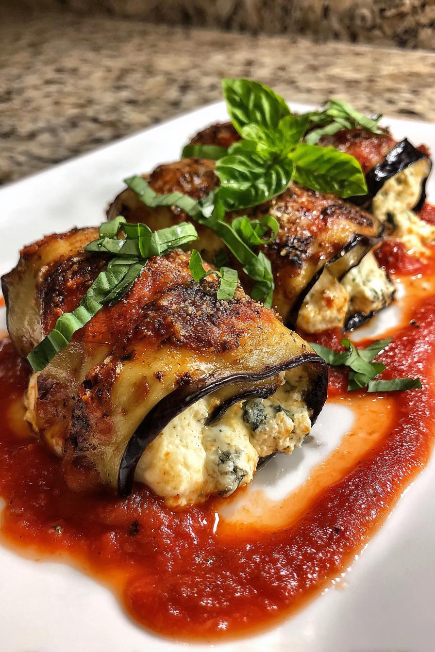 eggplant rollatini healthy meal - detail 2