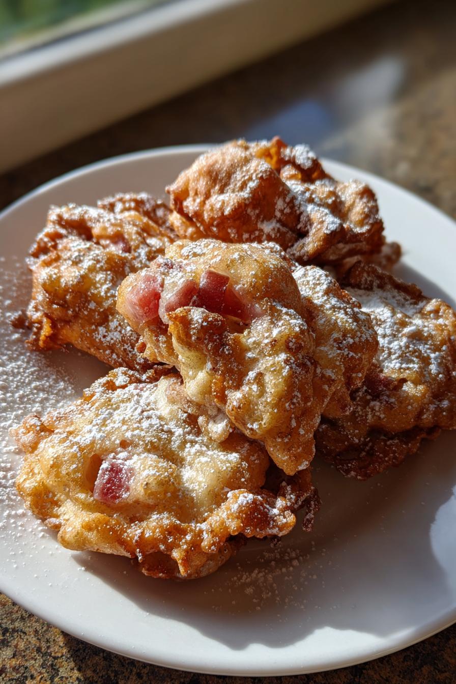 rhubarb fritters