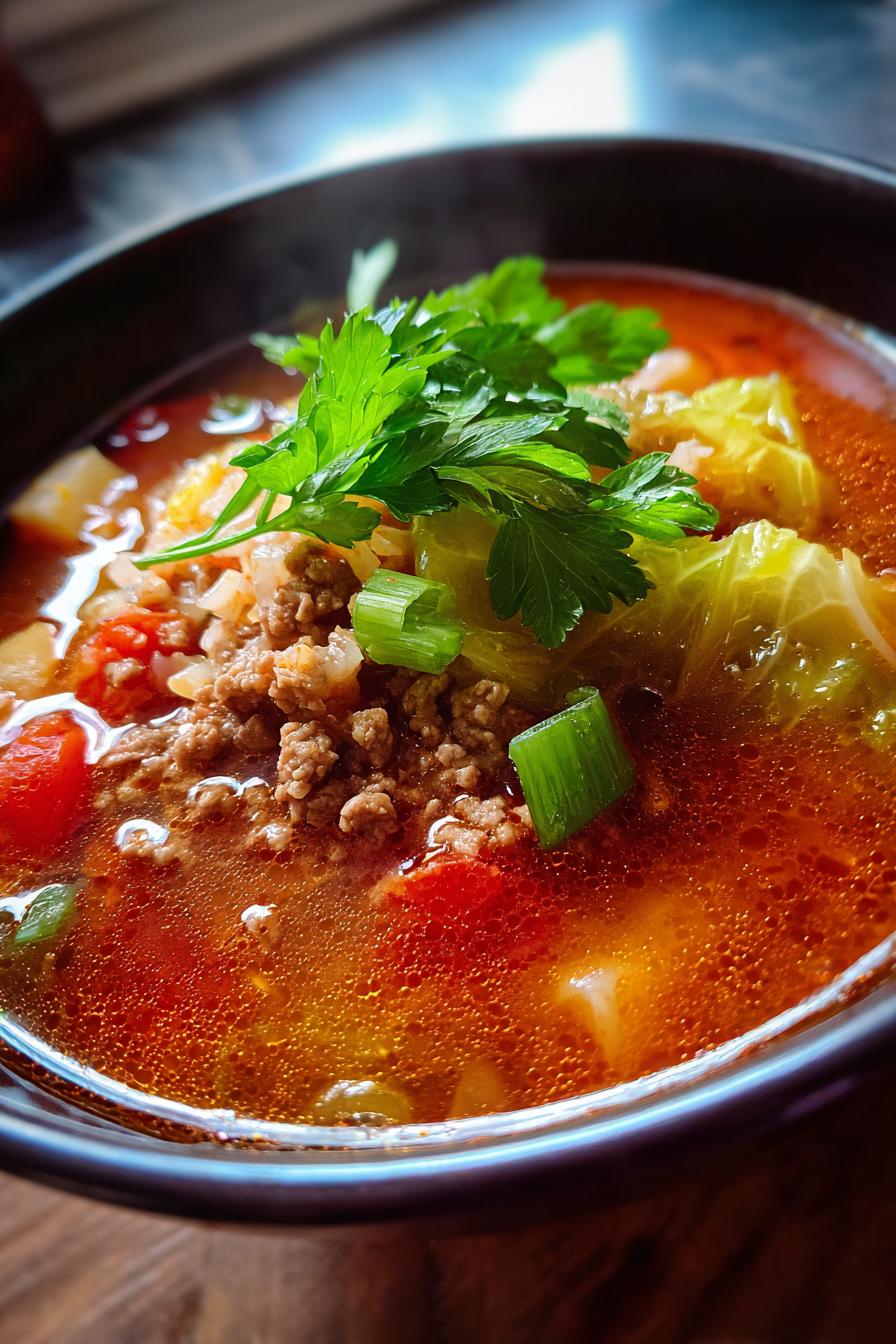 cabbage roll soup - detail 2