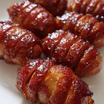 maple bbq hasselback kielbasa bites